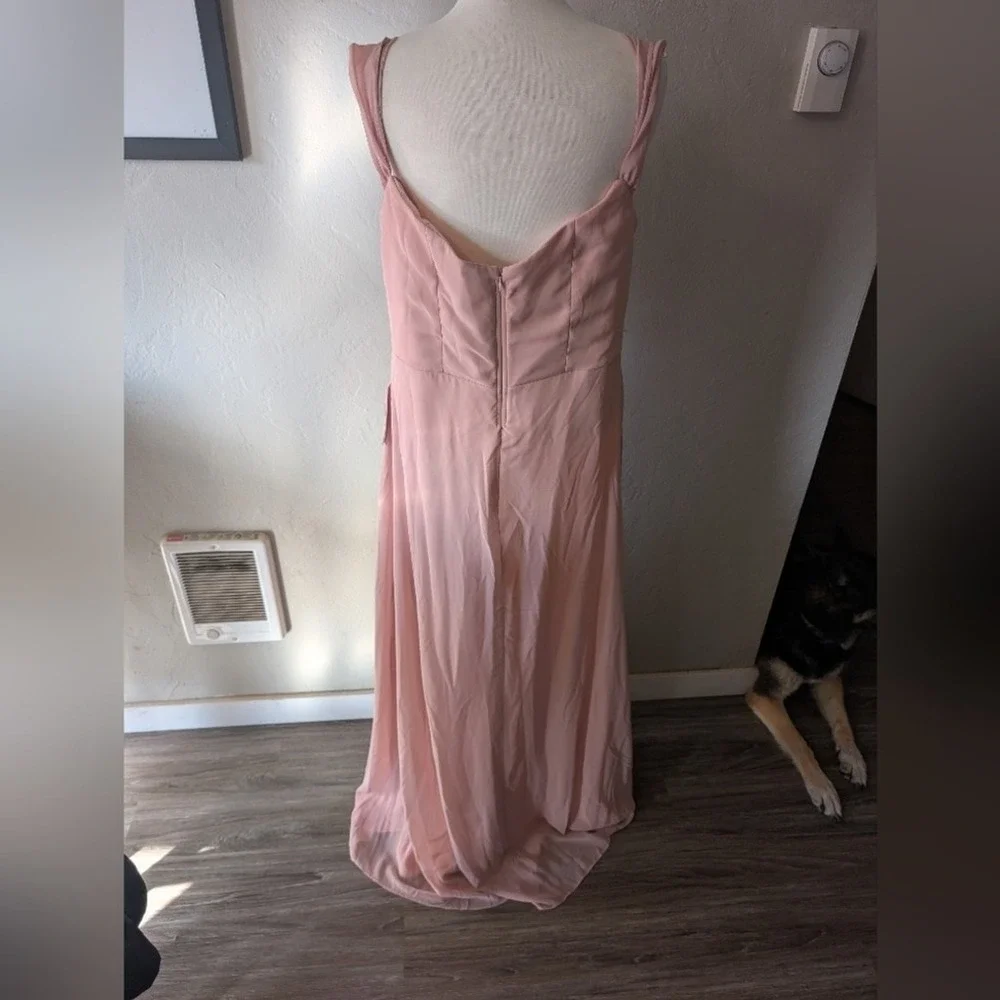 Birdy Grey Floor Length Maxi‎ Dress In Dusty Rose Sz 3XL
